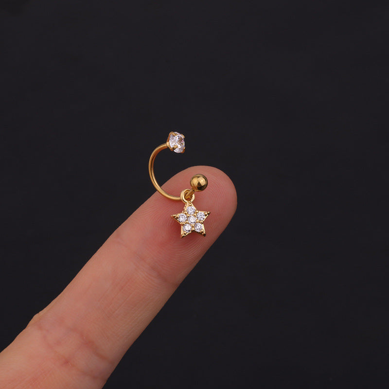 Ohrring Stern Silber - Velvet Vista