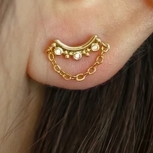 Ohrstecker Geometric Flower - Velvet Vista