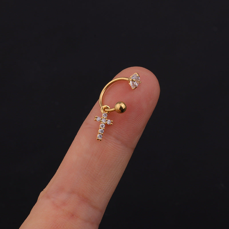 Ohrring Kreuz Silber - Velvet Vista