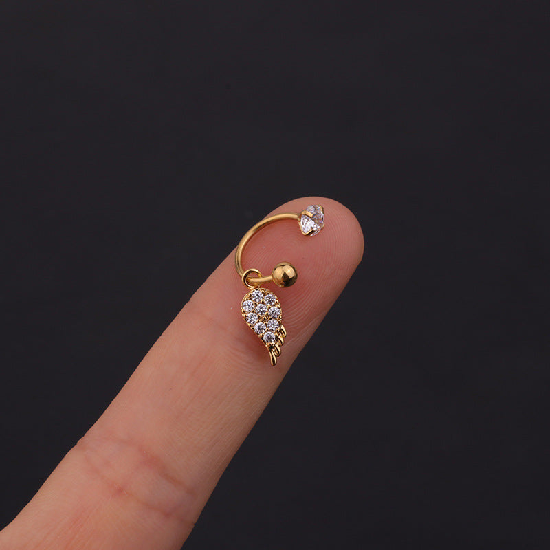 Ohrring Flügel Silber - Velvet Vista