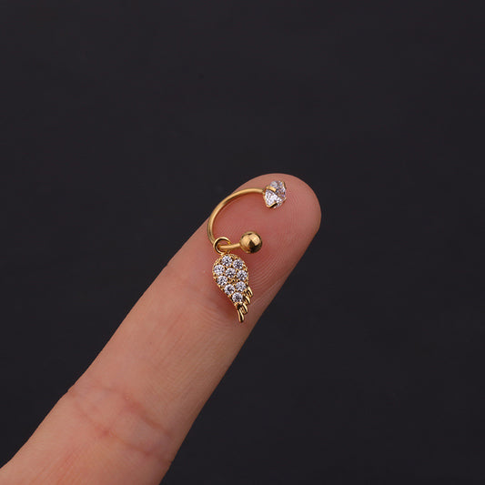 Ohrring Flügel Silber - Velvet Vista