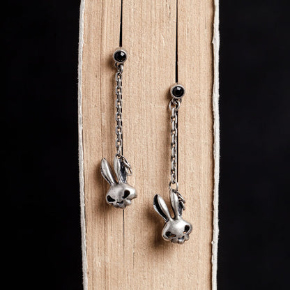 Retro Silver Rabbit Eardrop Jewelry - Velvet Vista