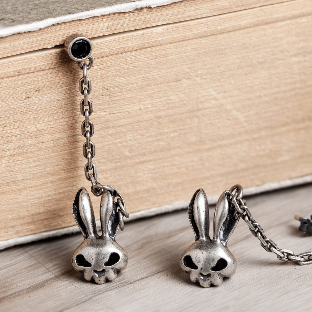 Retro Silver Rabbit Eardrop Jewelry - Velvet Vista