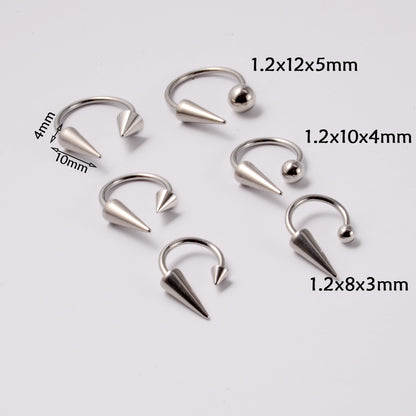 Stainless Steel Cone Lip Ring - Velvet Vista