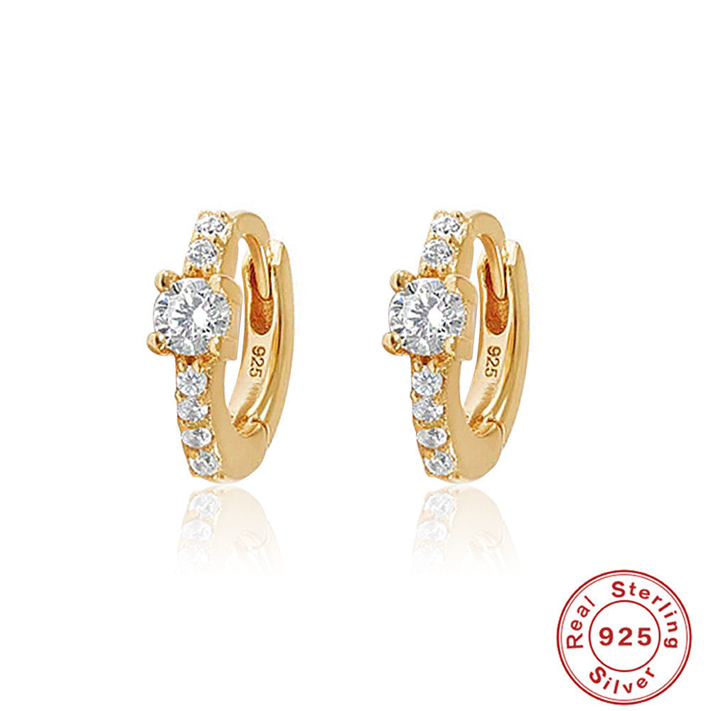 Sterling Silver Luxury Round Earrings - Velvet Vista