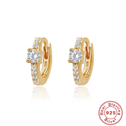 Sterling Silver Luxury Round Earrings - Velvet Vista