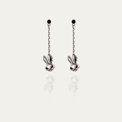 Retro Silver Rabbit Eardrop Jewelry - Velvet Vista