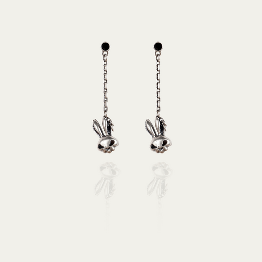 Retro Silver Rabbit Eardrop Jewelry - Velvet Vista