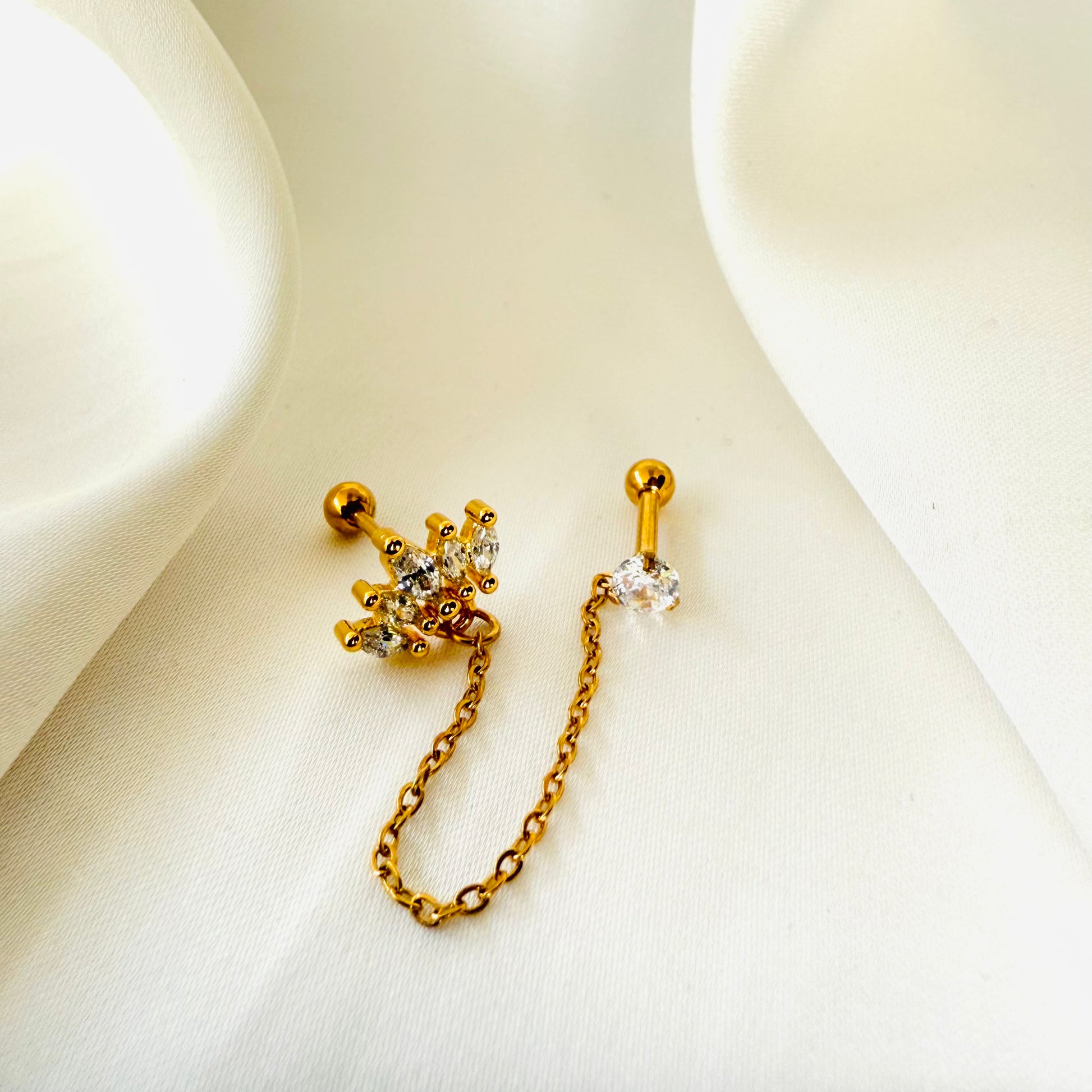 Ohrstecker-Kette - Velvet Vista