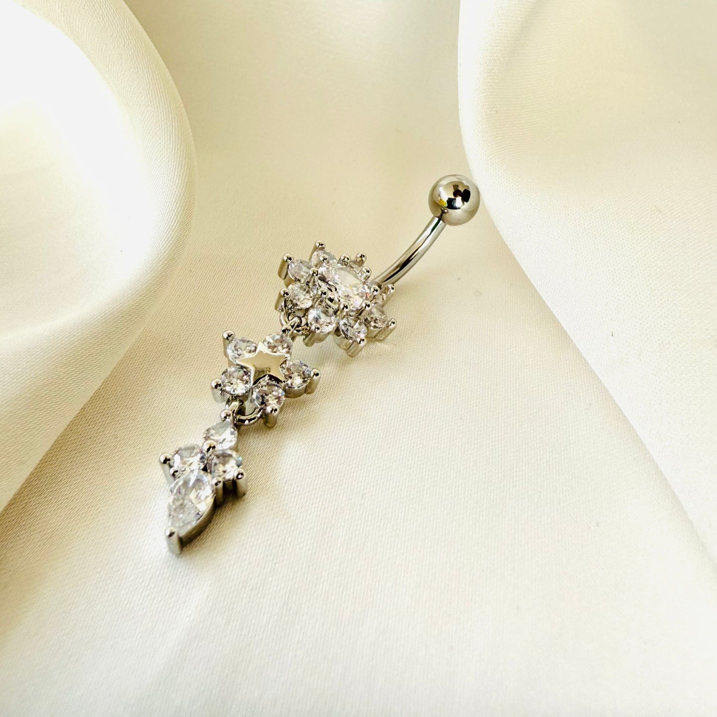 Bauchnabel Blumen Anhänger - Velvet Vista