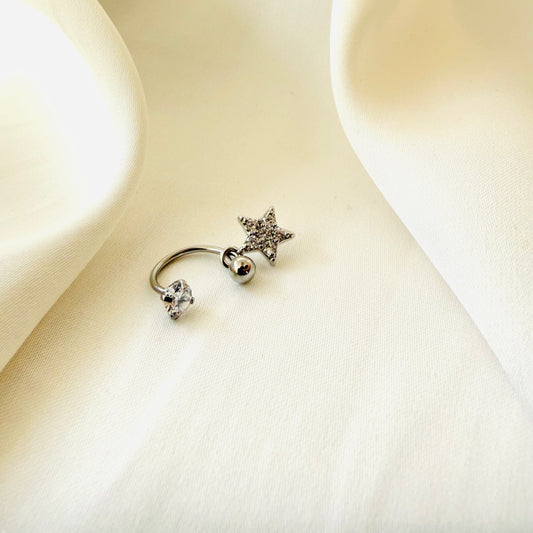 Ohrring Stern Silber - Velvet Vista