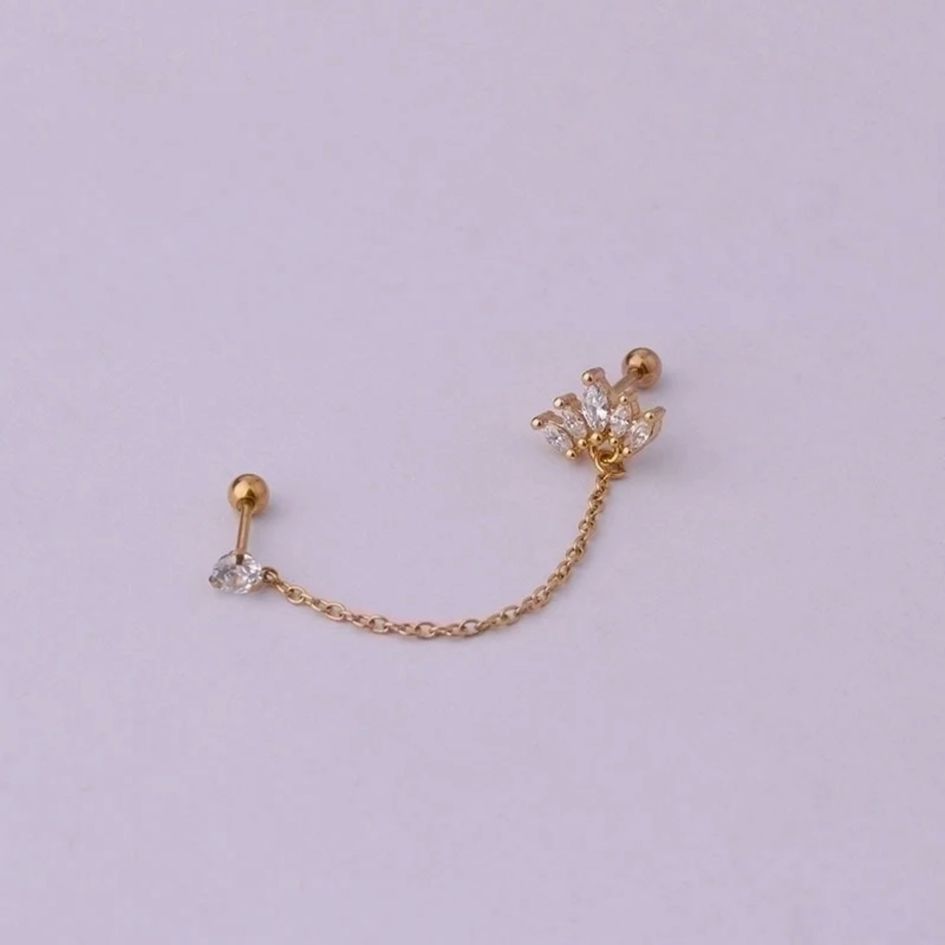 Ohrstecker-Kette - Velvet Vista